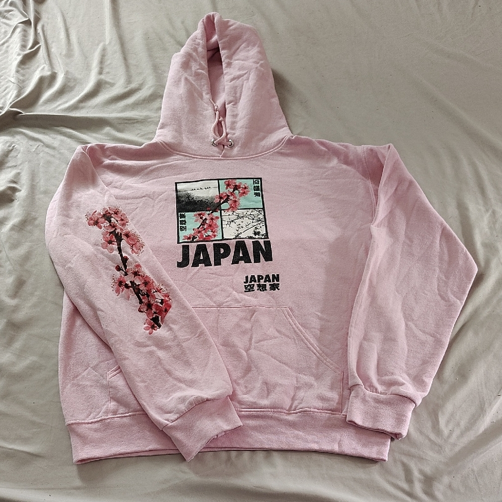 Pink Japan Graphic Hoodie